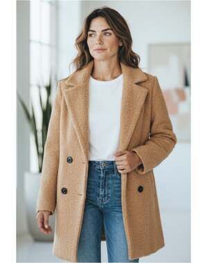 Vince Double Breasted Wool & Alpaca Blend Jacket Classic Old Money